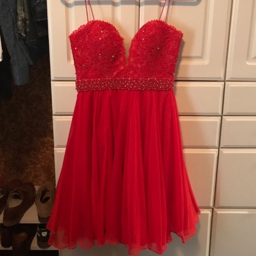 Sherri Hill Red Cocktail Dress